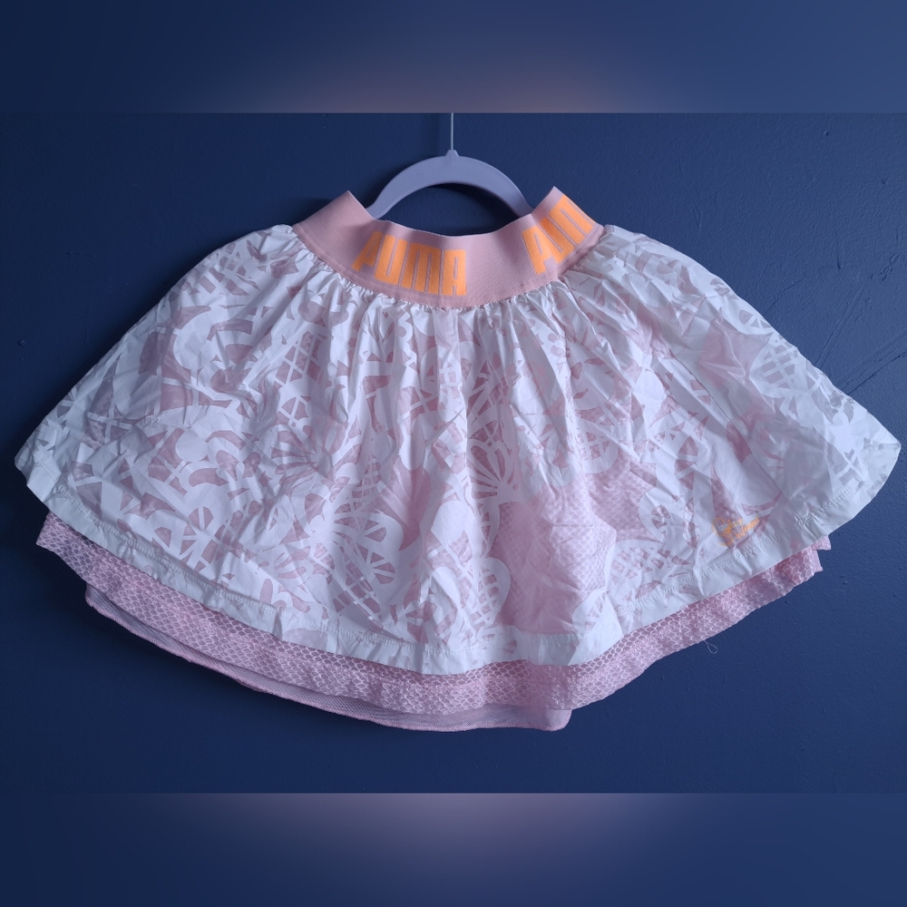 Chic Pink and White Skirt Puma